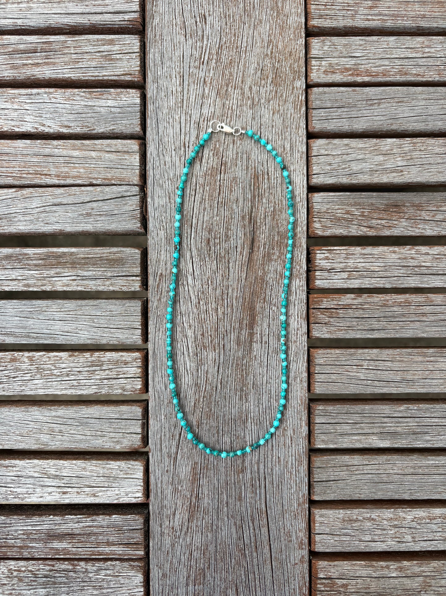 Dainty Beaded Turquoise Necklace VI