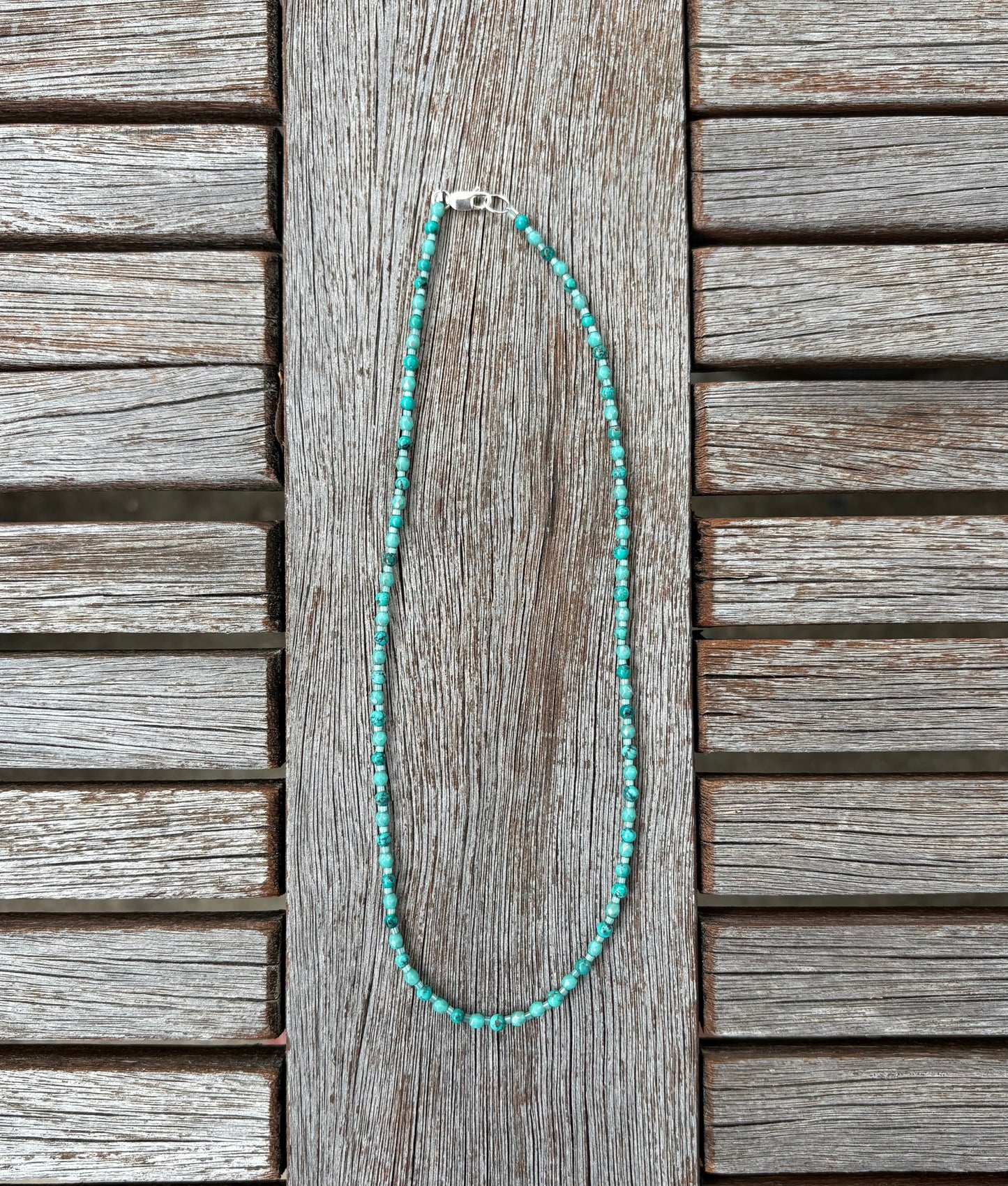 Dainty Beaded Turquoise Necklace III