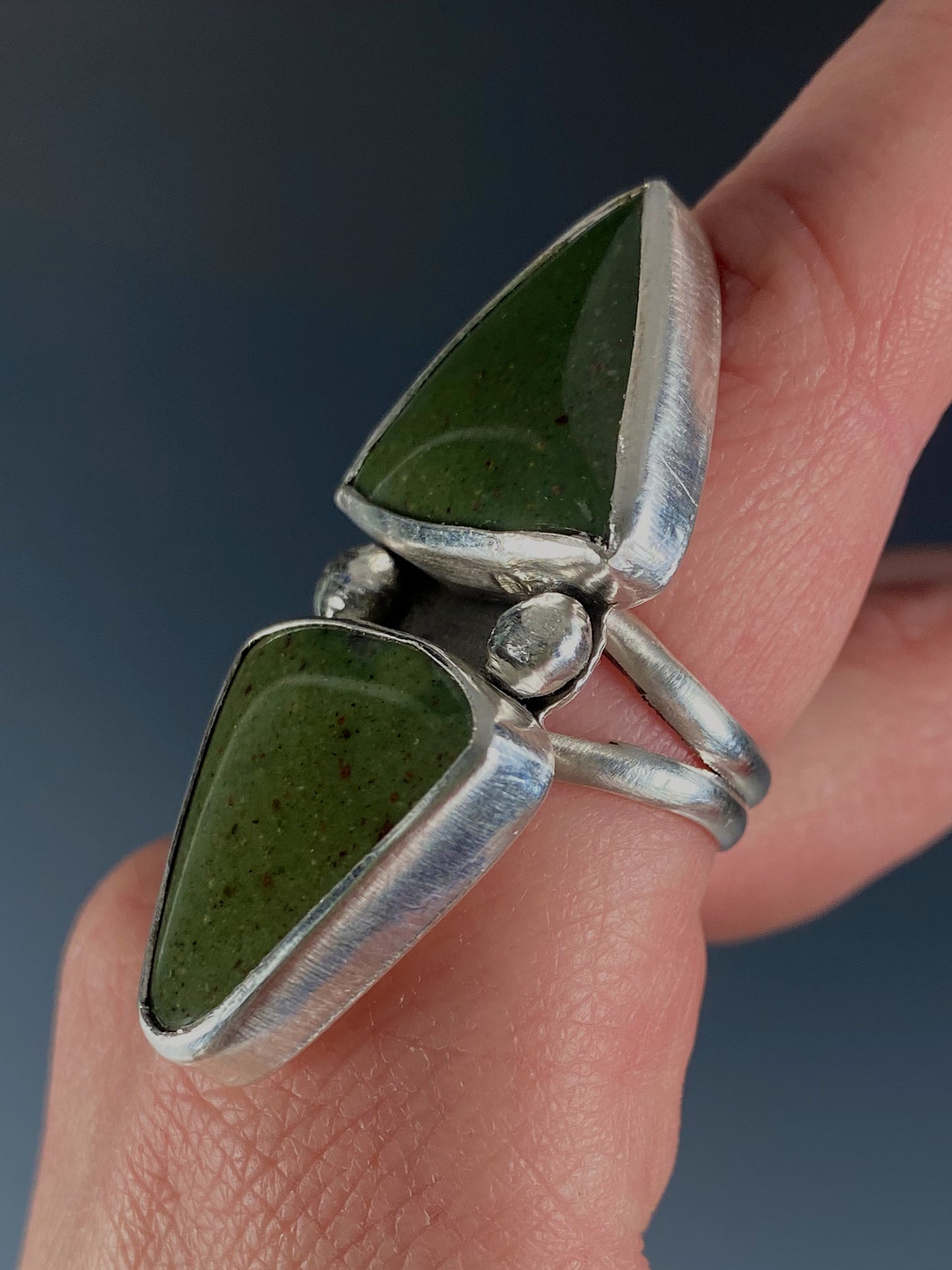 Frog Skin Jasper Statement Ring