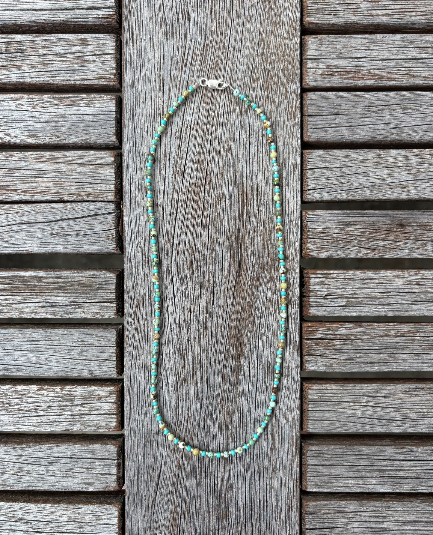 Dainty Beaded Turquoise Necklace II