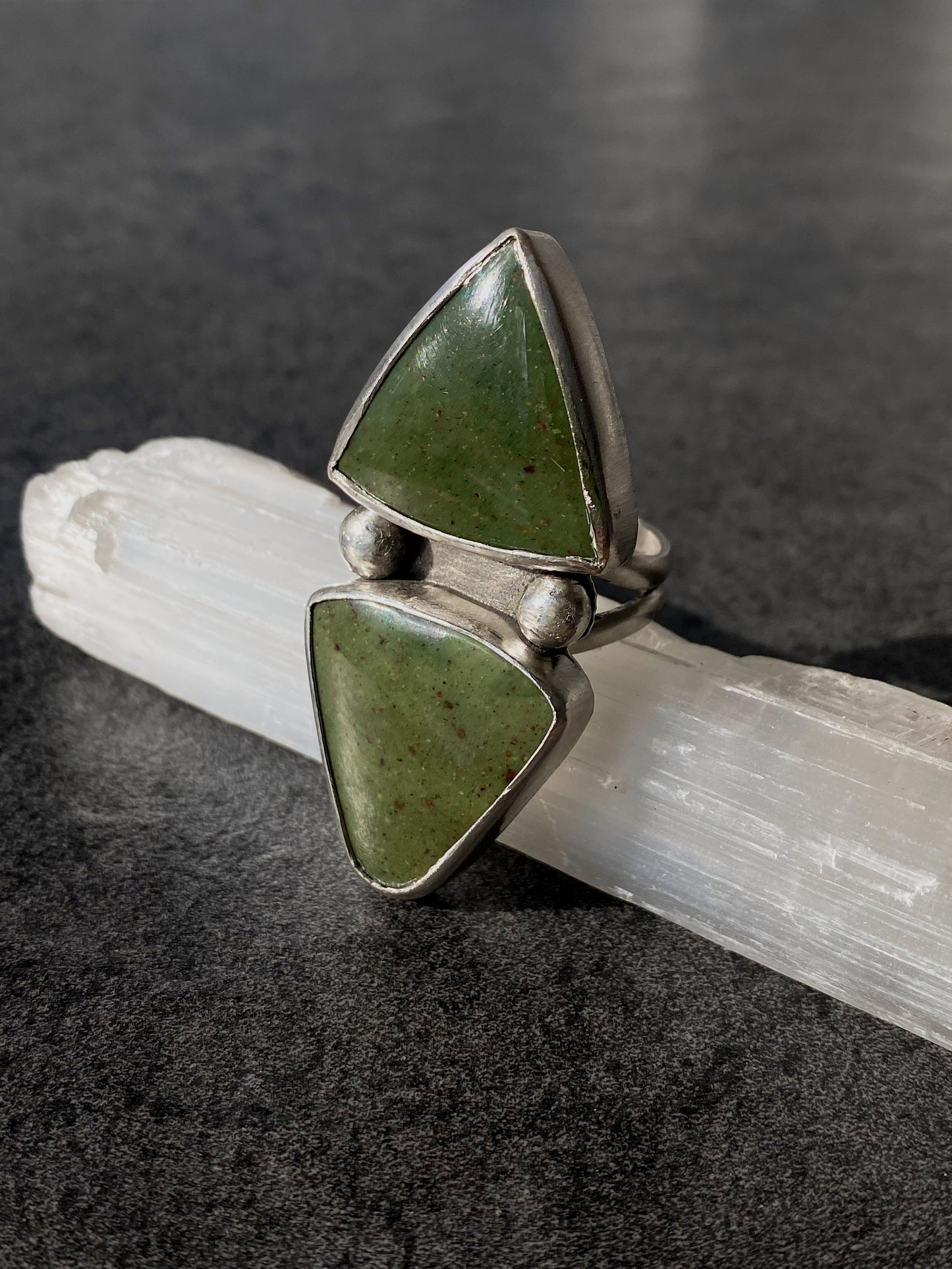 Frog Skin Jasper Statement Ring
