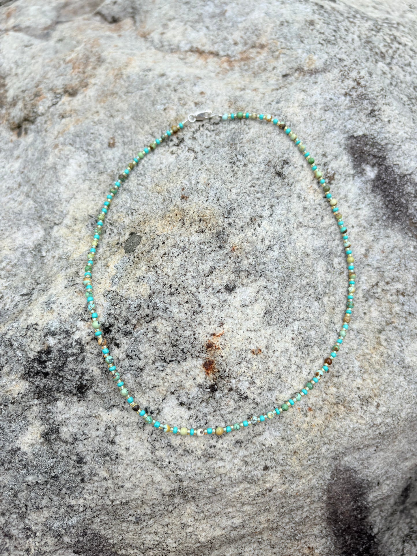 Dainty Beaded Turquoise Necklace II