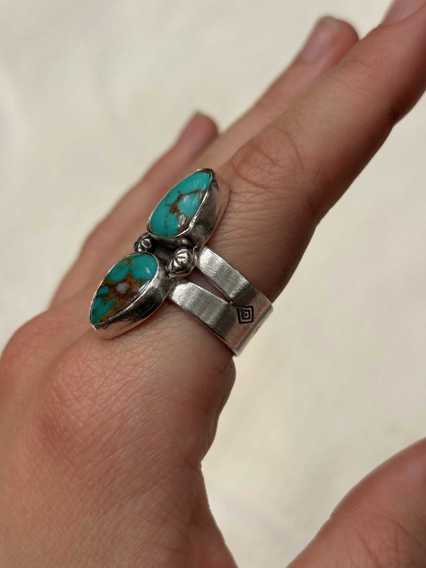 Pilot Mountain Turquoise Ring ~ Sz 7.25