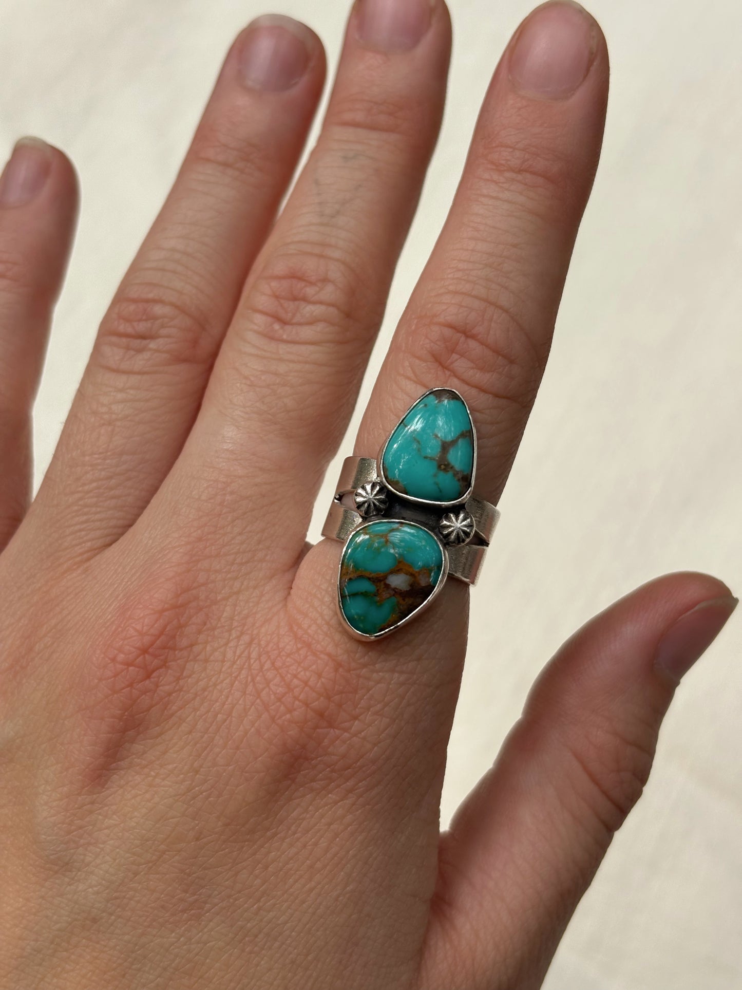 Pilot Mountain Turquoise Ring ~ Sz 7.25