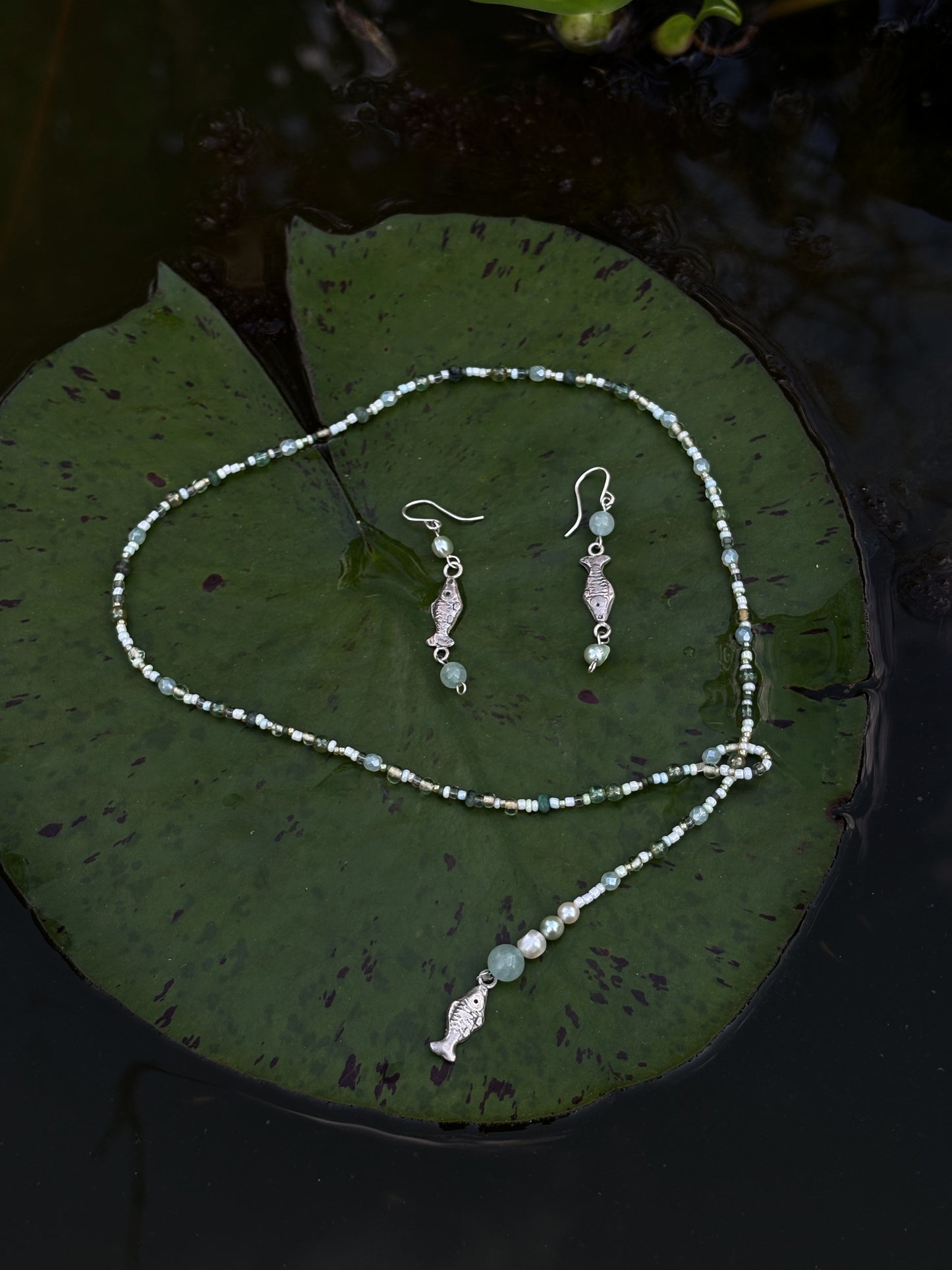 Fishie Beaded Lariat