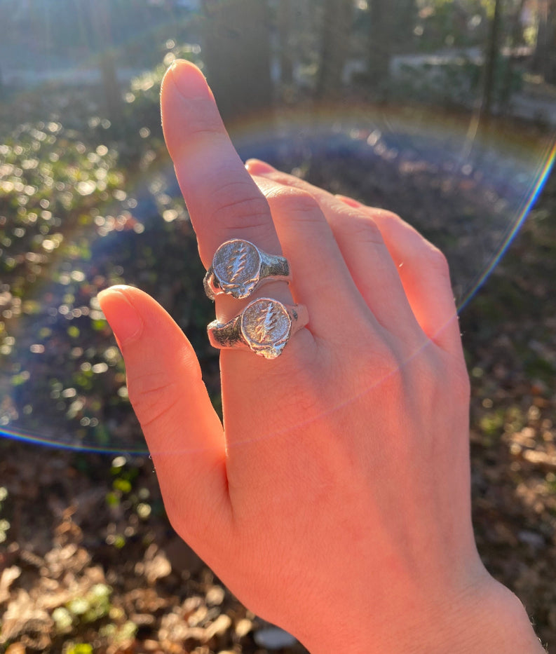 Silver Stealie Signet Ring