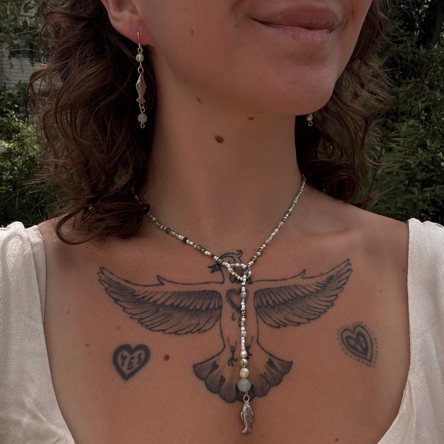 Fishie Beaded Lariat