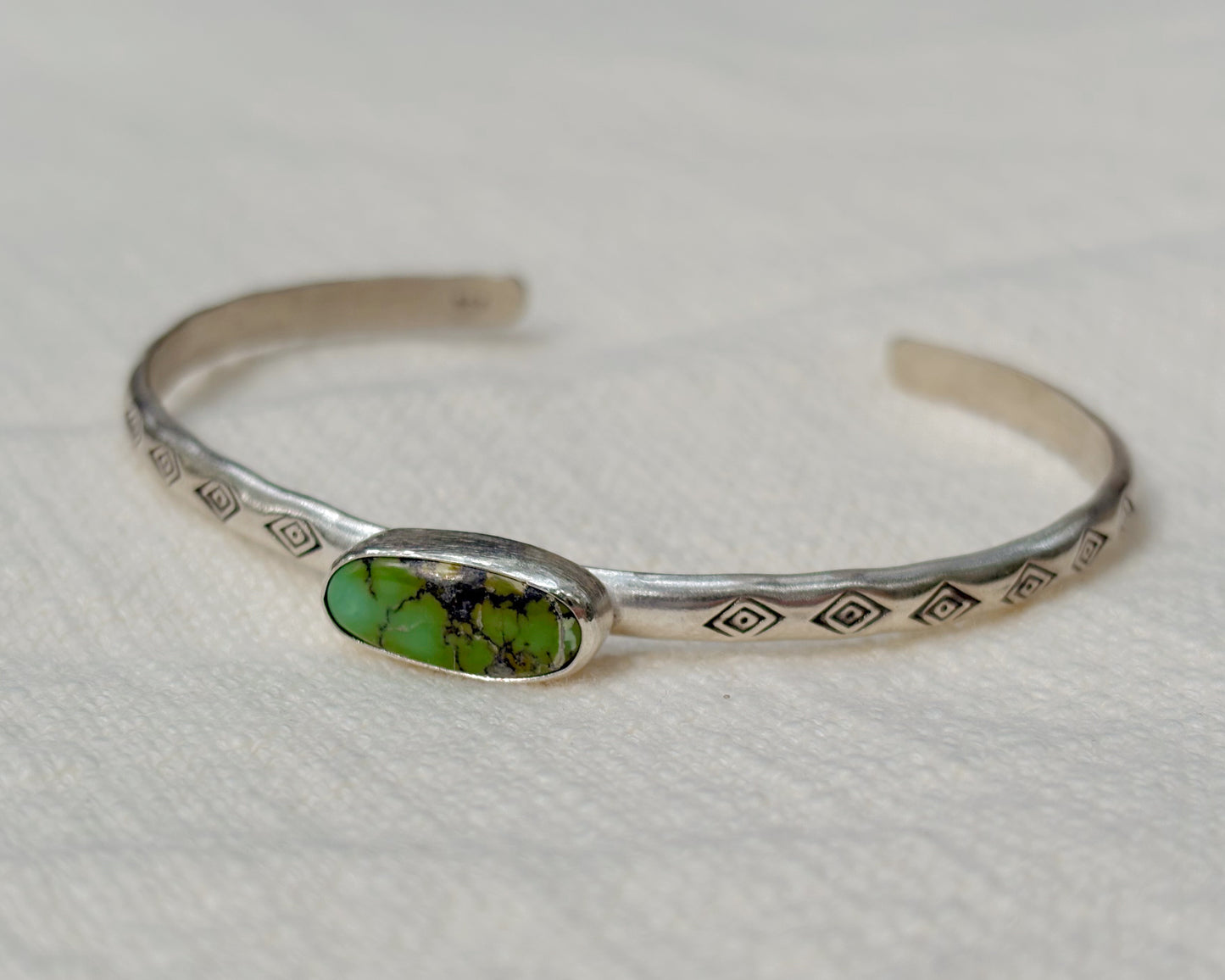 Stamped Turquoise Cuff ~ Sz Medium