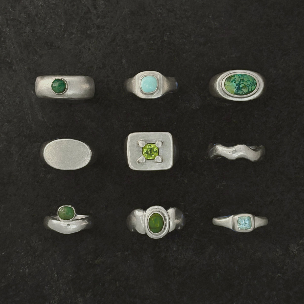 Wavy Jade Ring ~ Sz 5