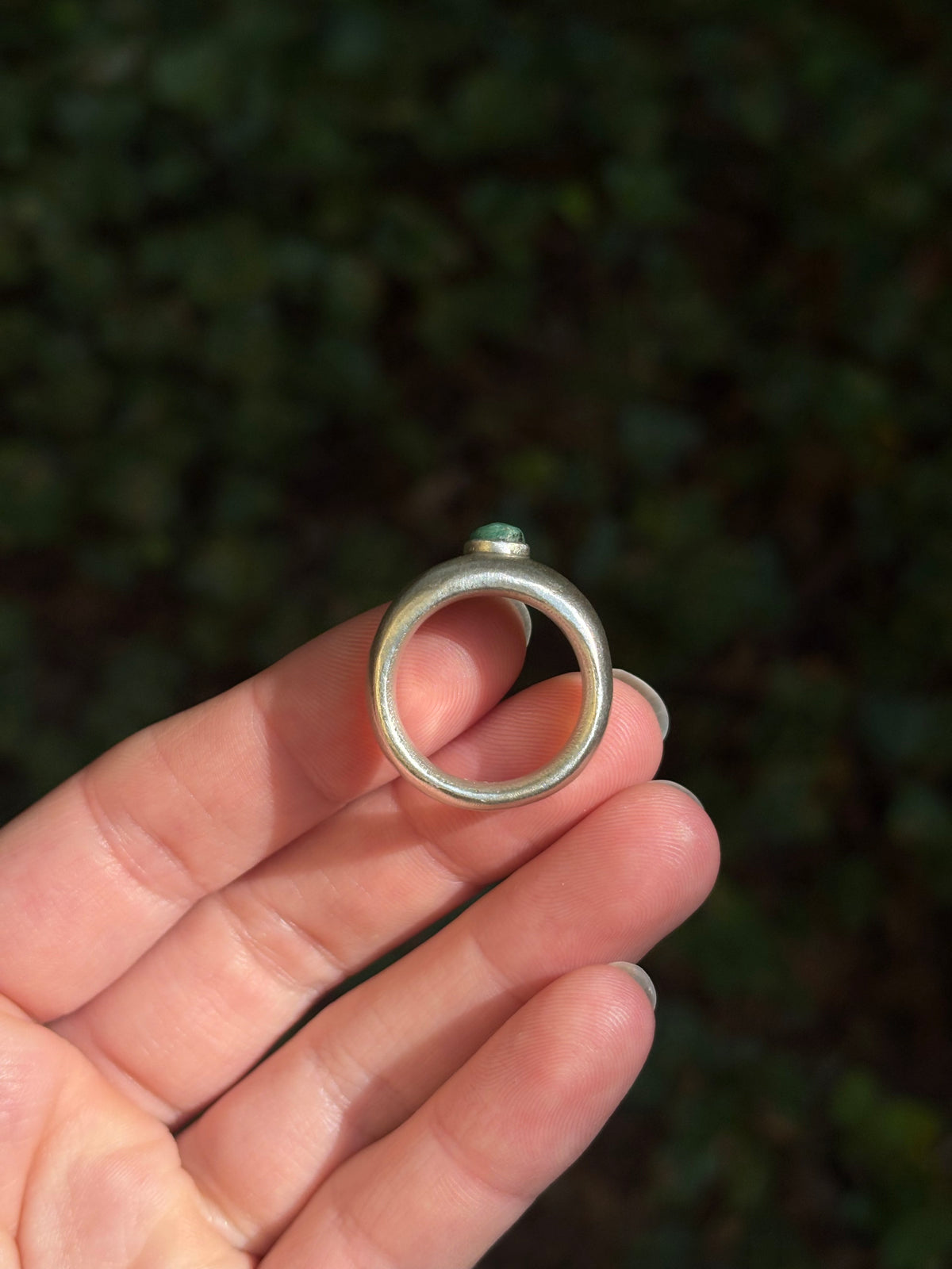 Chunky Jade Ring ~ Sz 7.25
