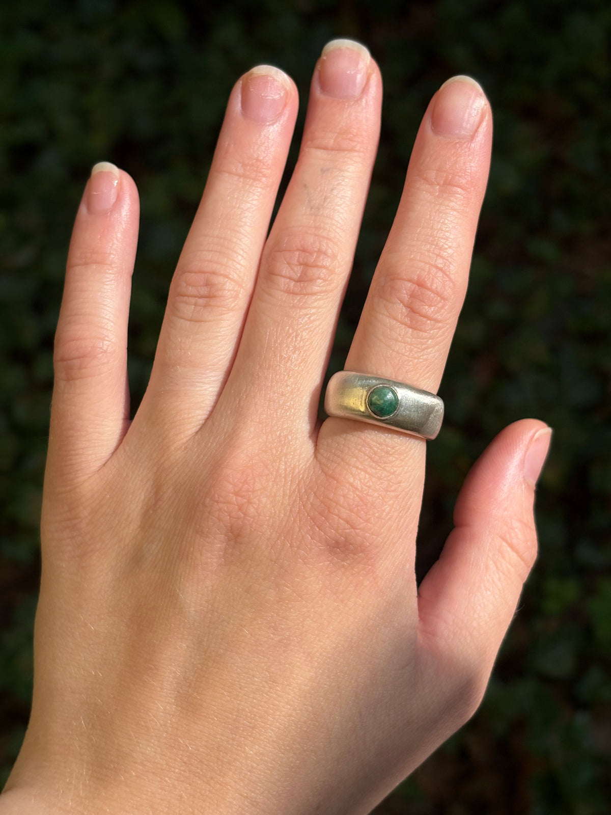 Chunky Jade Ring ~ Sz 7.25