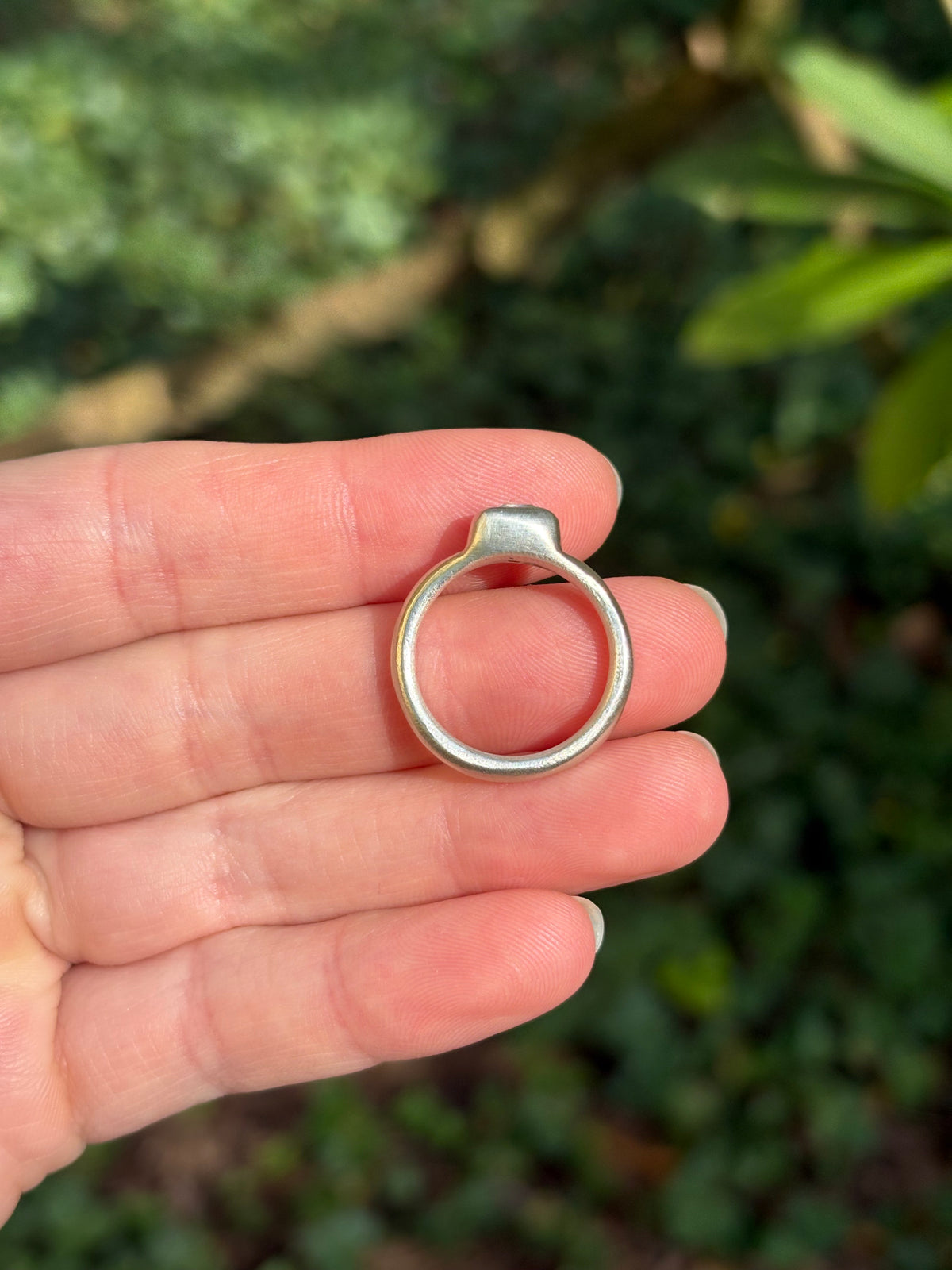 Dainty Aquamarine Ring ~ Sz 7