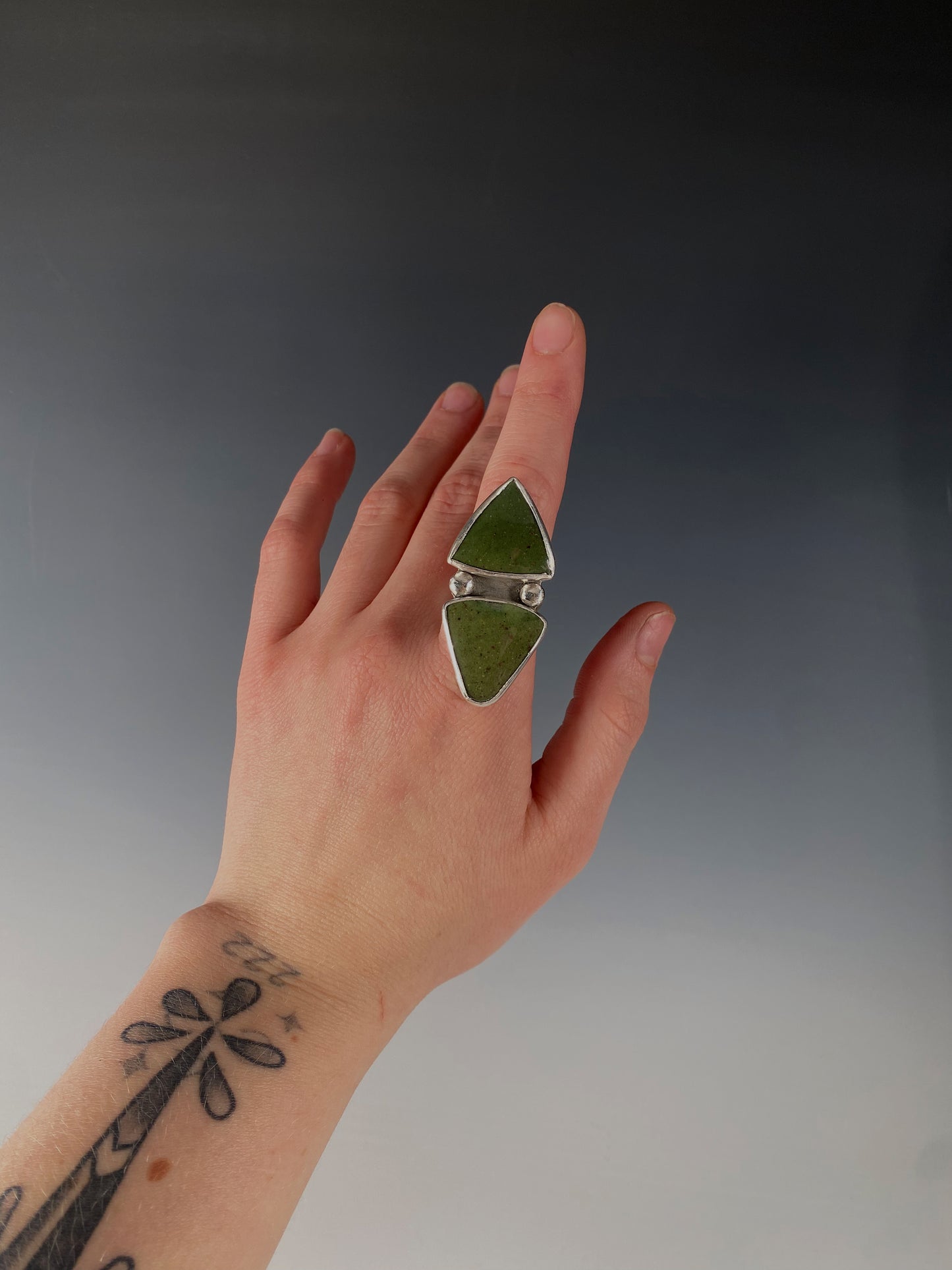 Frog Skin Jasper Statement Ring