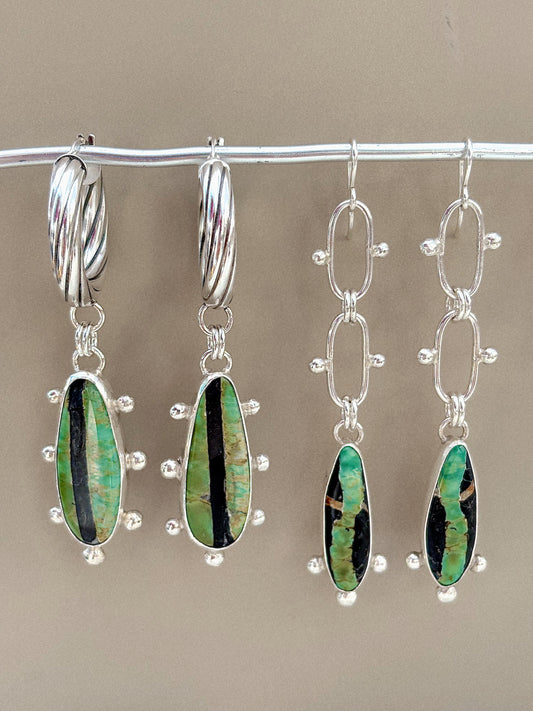 Dottie Dangle ~ Variscite Earrings