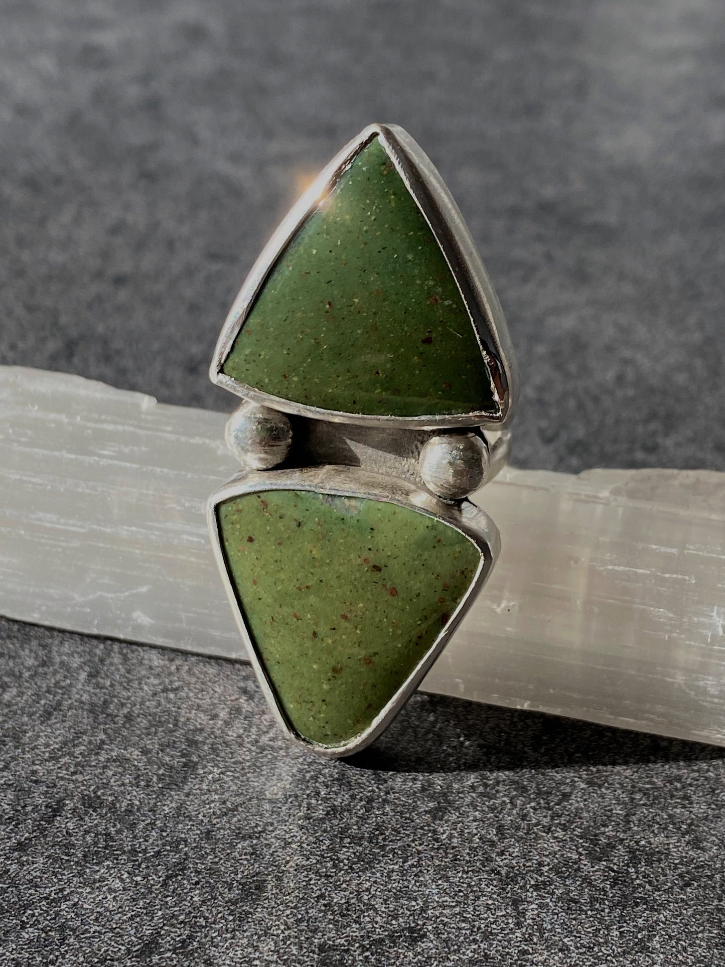 Frog Skin Jasper Statement Ring