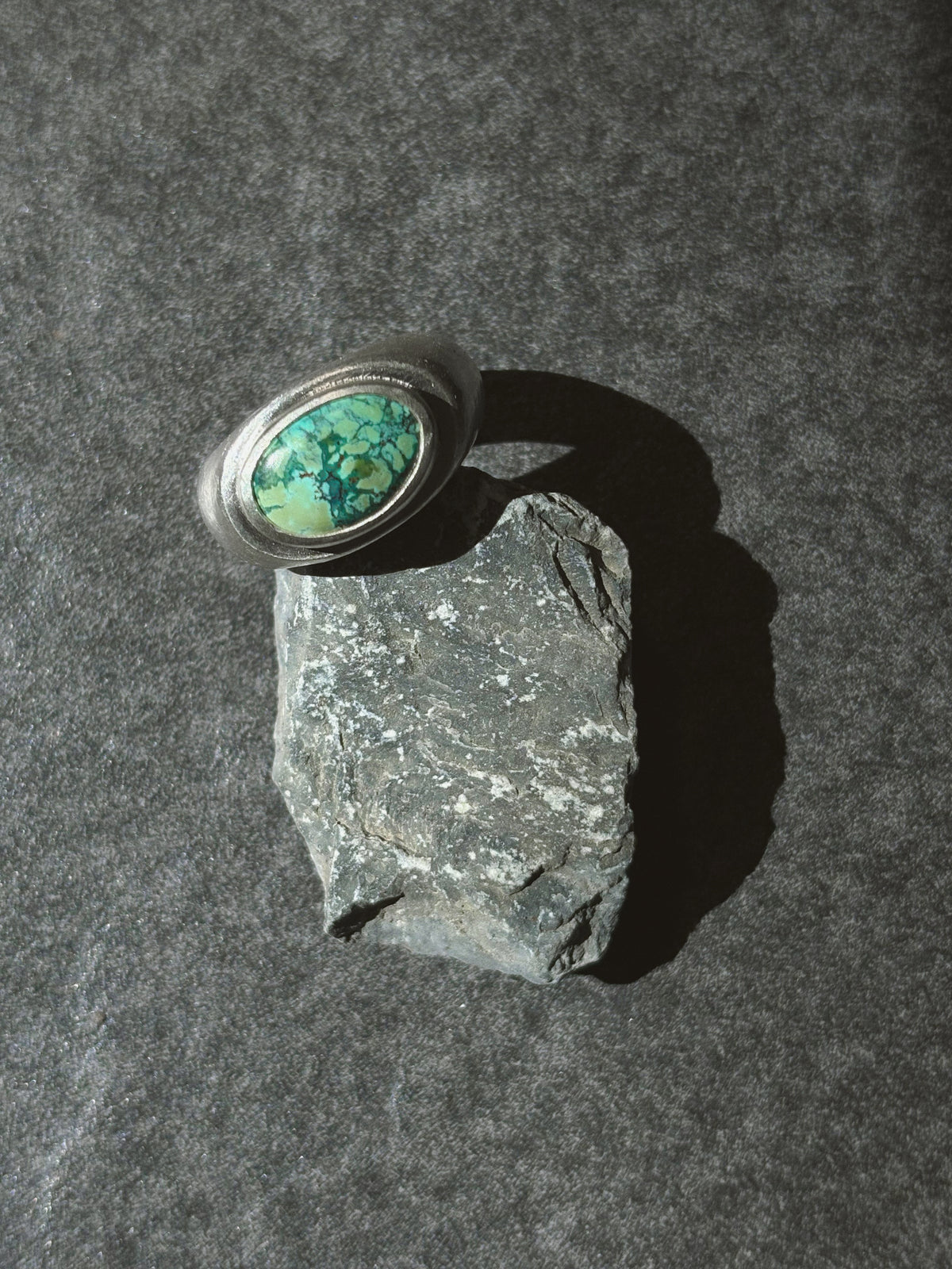 Chunky Turquoise Signet ~ Sz 7