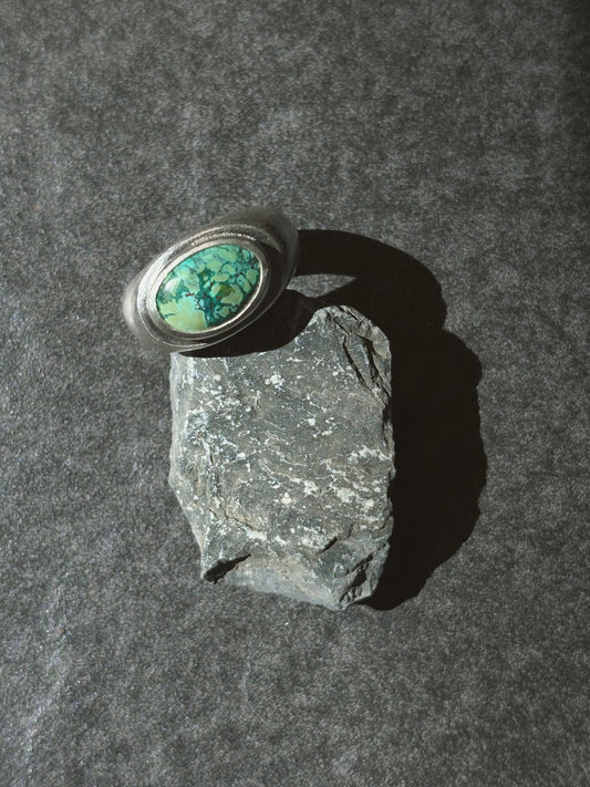 Chunky Turquoise Signet ~ Sz 7