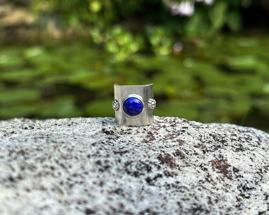 Lapis Lazuli Braid Cuff