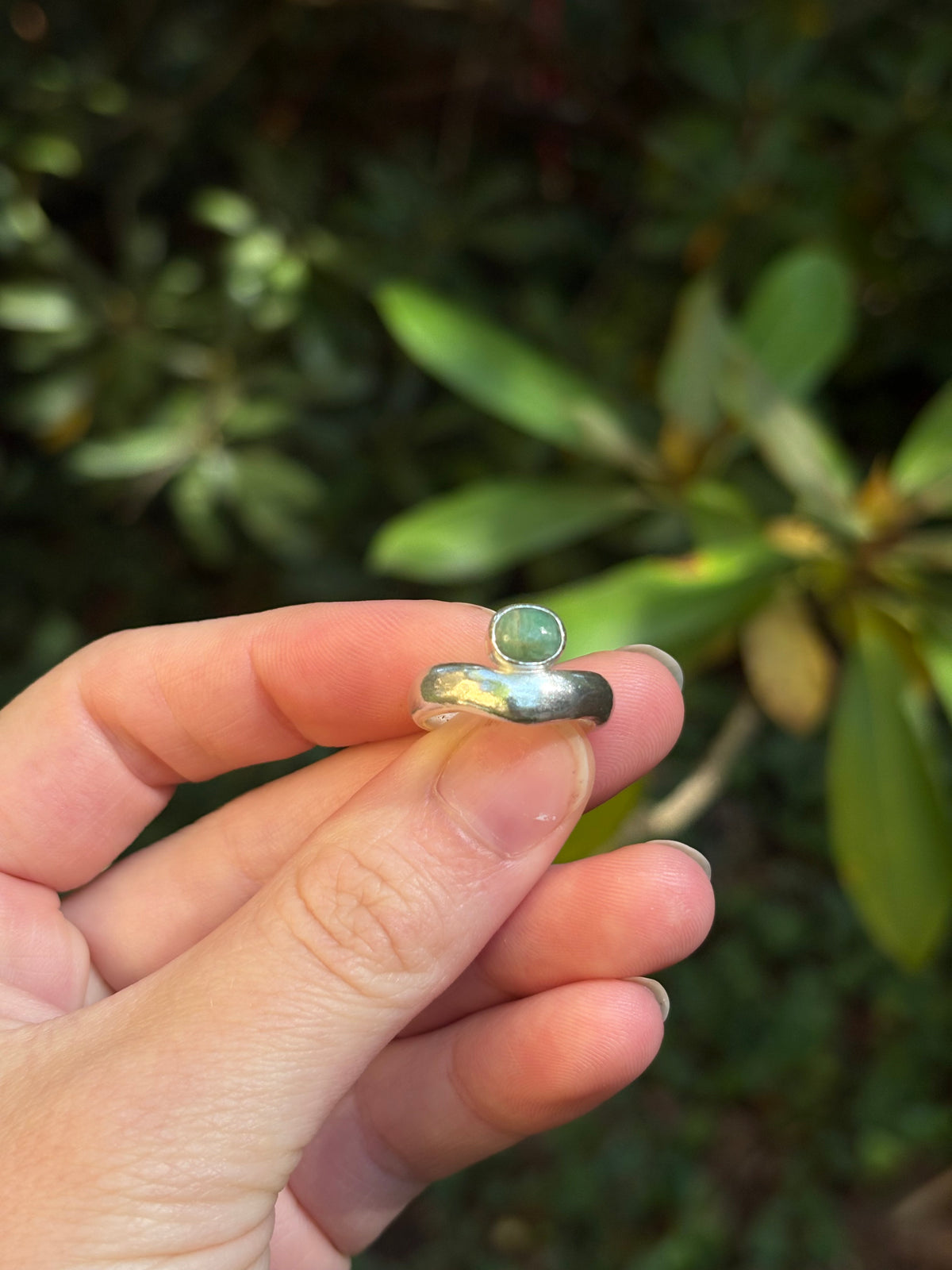 Wavy Jade Ring ~ Sz 5