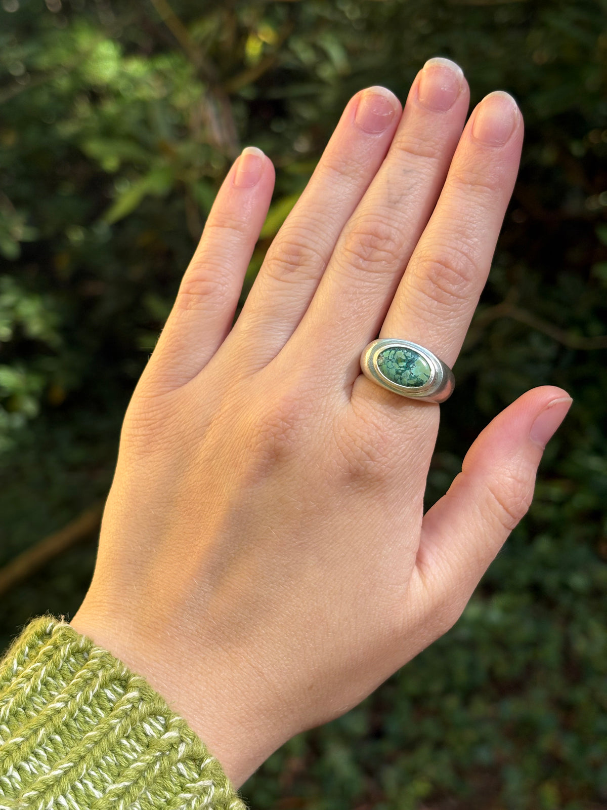 Chunky Turquoise Signet ~ Sz 7