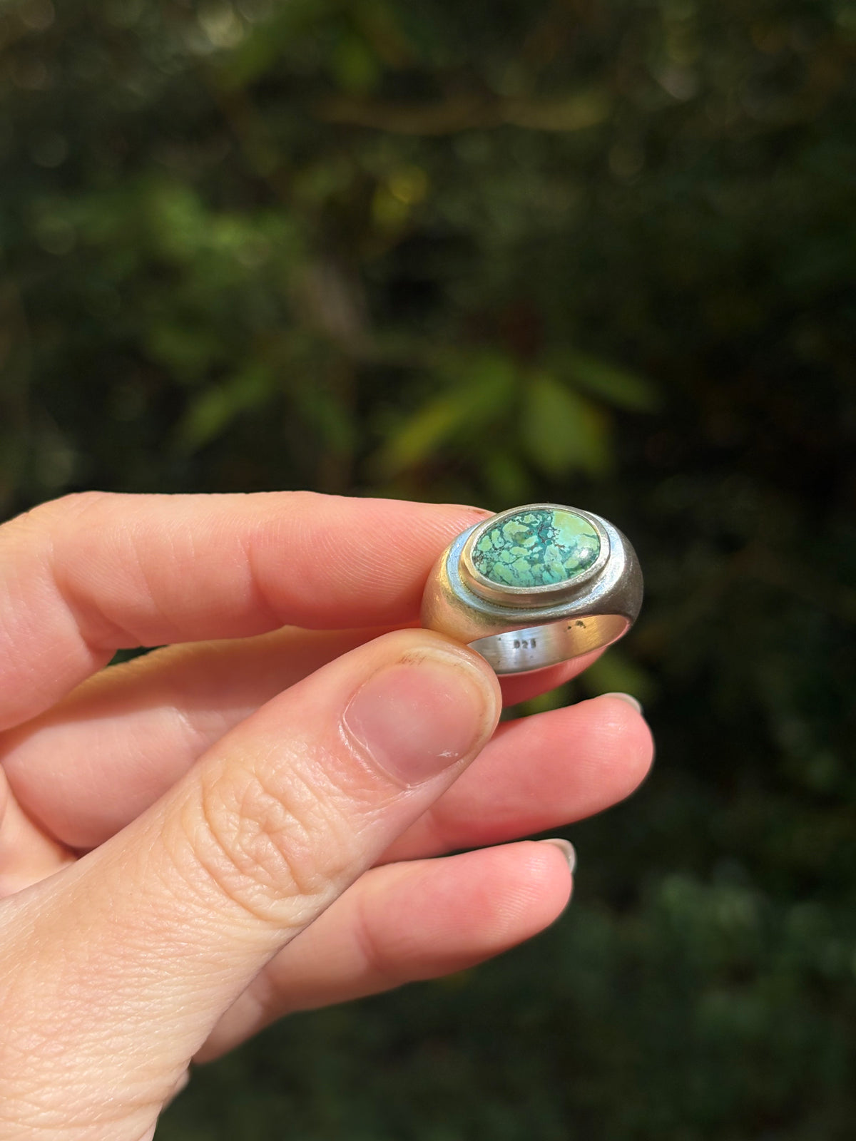 Chunky Turquoise Signet ~ Sz 7