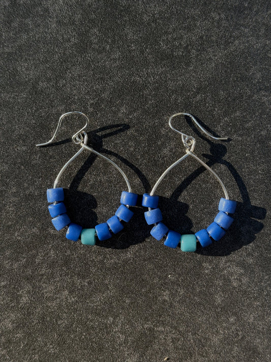 Continuum Earrings ~ Cobalt Turkana