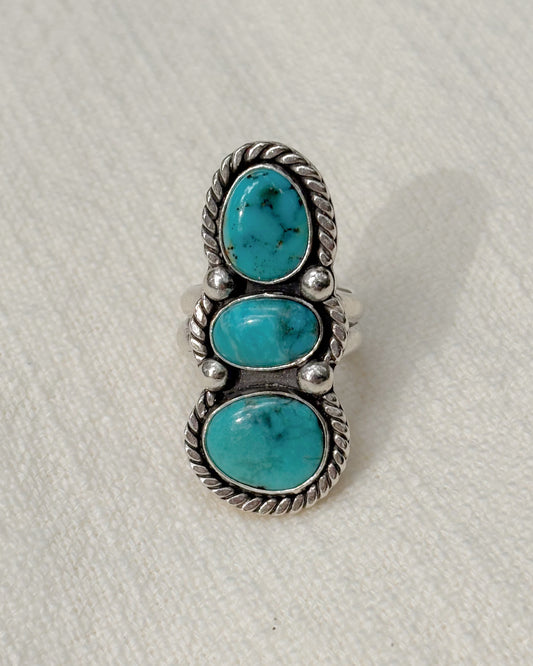 Threes a Charm ~ Sky Blue Turquoise ~ Sz 7
