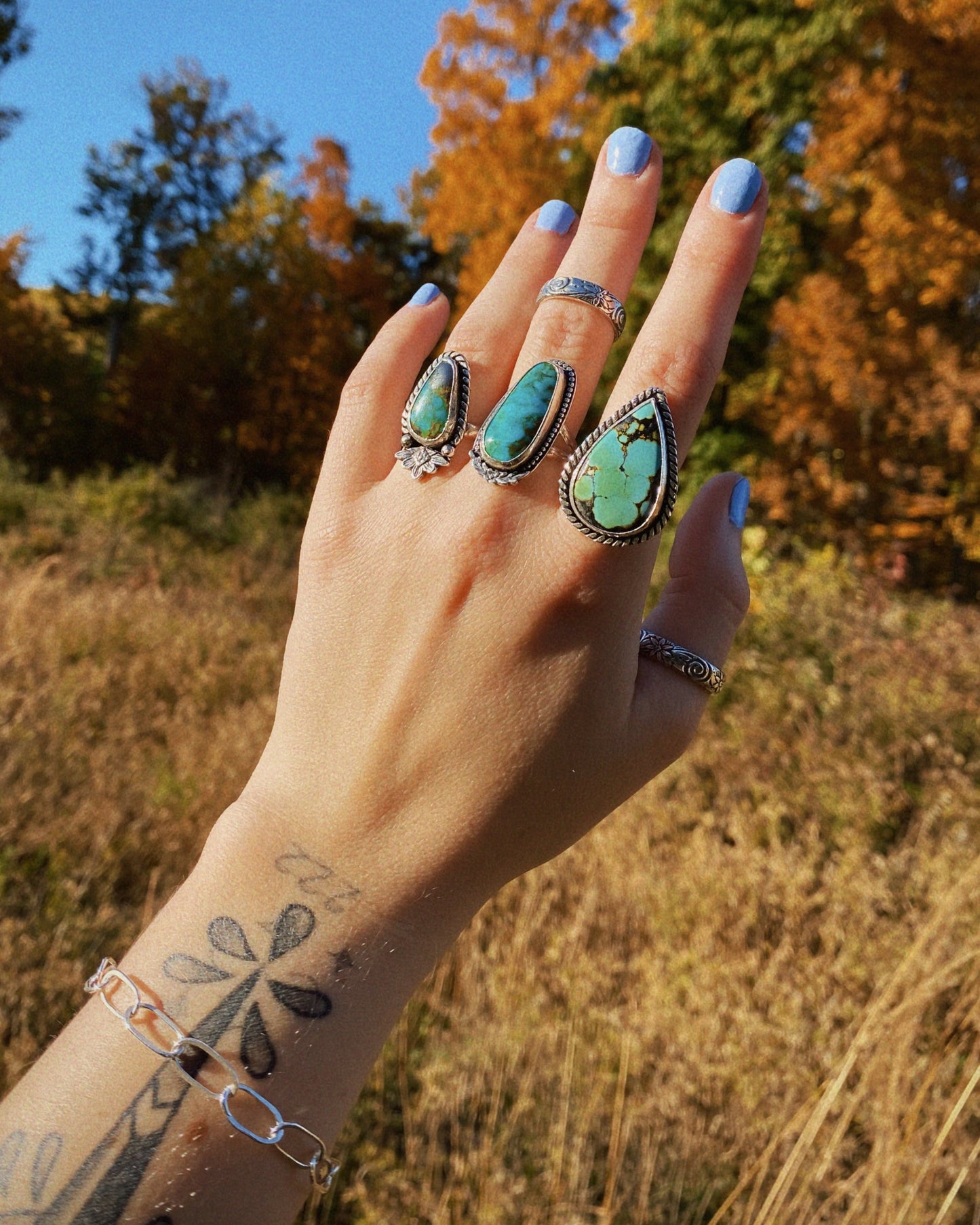 Imprinted Silver Ring Band